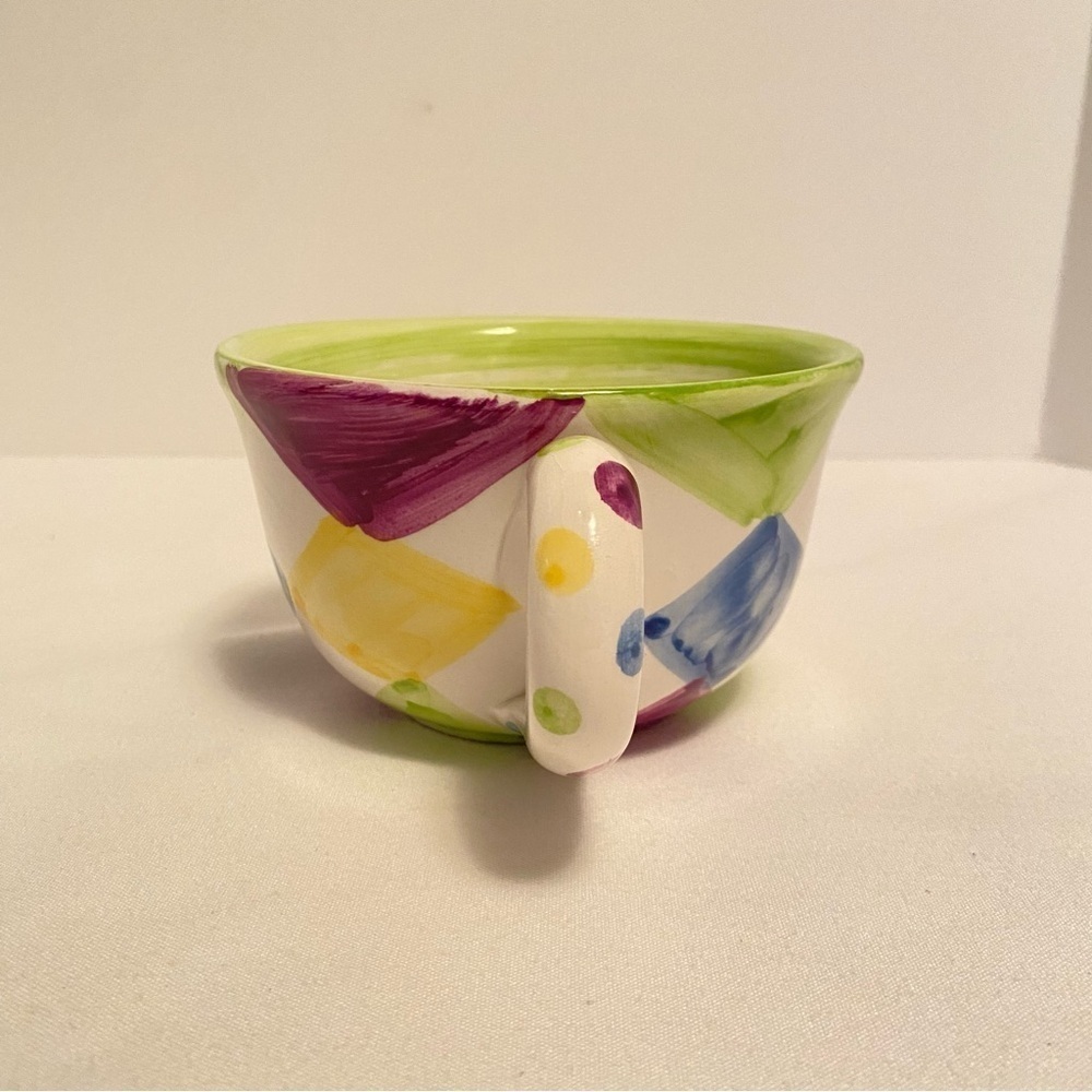 Bath & Body Works At Home Green/ Blue/ Purple/ Yellow Ceramic Mugs Set Of 2 - Picture 6 of 8